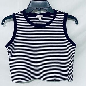 GAP Women’s Navy and White Striped Tank Top Size XS